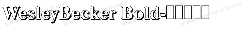 WesleyBecker Bold字体转换